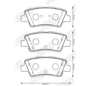 Sada brzdových destiček, kotoučová brzda JURID 573369JC