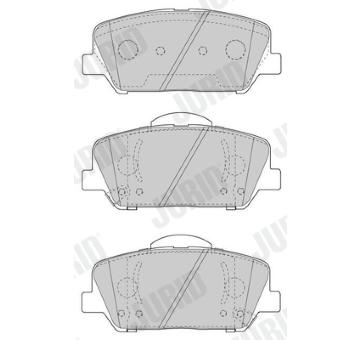 Sada brzdových destiček, kotoučová brzda JURID 573447J
