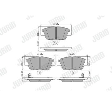 Sada brzdových destiček, kotoučová brzda JURID 573462J