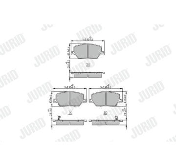 Sada brzdových destiček, kotoučová brzda JURID 573610J