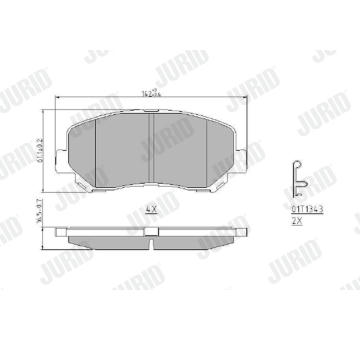 Sada brzdových destiček, kotoučová brzda JURID 573619J