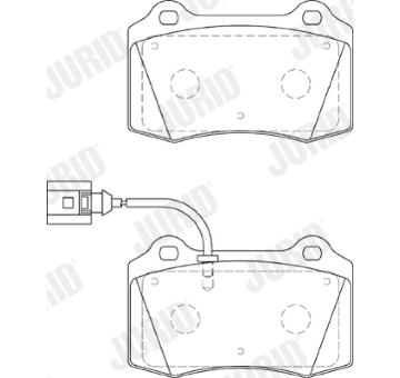 Sada brzdových destiček, kotoučová brzda JURID 573641J
