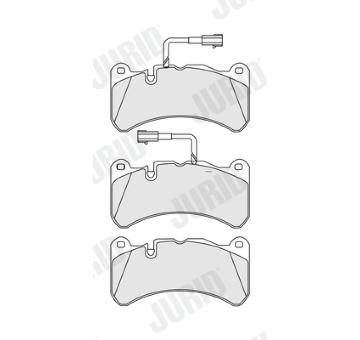 Sada brzdových destiček, kotoučová brzda JURID 573663J
