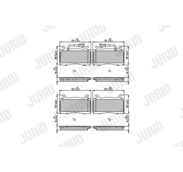 Sada brzdových destiček, kotoučová brzda JURID 573700J