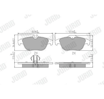 Sada brzdových destiček, kotoučová brzda JURID 573735J