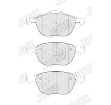 Sada brzdových destiček, kotoučová brzda JURID 573753J