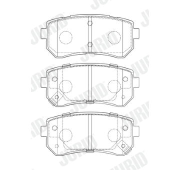 Sada brzdových destiček, kotoučová brzda JURID 573757J