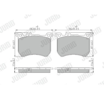 Sada brzdových destiček, kotoučová brzda JURID 573797J