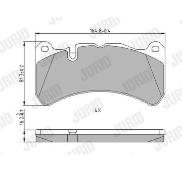 Sada brzdových destiček, kotoučová brzda JURID 573799J