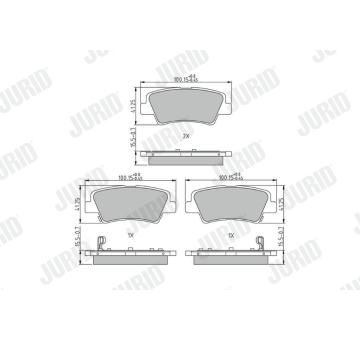 Sada brzdových destiček, kotoučová brzda JURID 573816J
