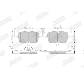 Sada brzdových destiček, kotoučová brzda JURID 573822J