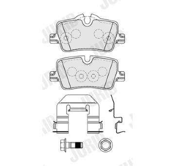 Sada brzdových destiček, kotoučová brzda JURID 574018J