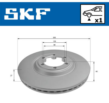 Brzdový kotouč SKF VKBD 81293 V1