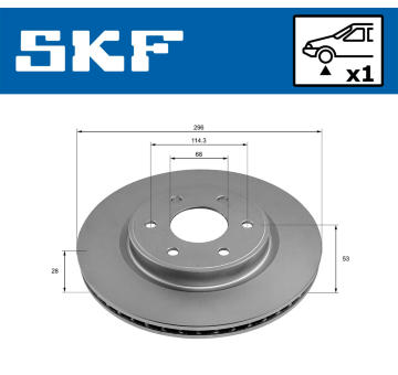 Brzdový kotúč SKF VKBD 81313 V1
