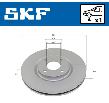 Brzdový kotúč SKF VKBD 81354 V1