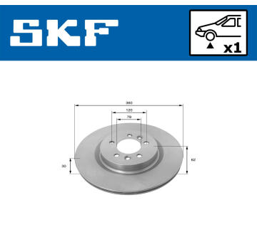 Brzdový kotúč SKF VKBD 81355 V1