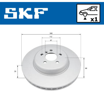 Brzdový kotúč SKF VKBD 81372 V1