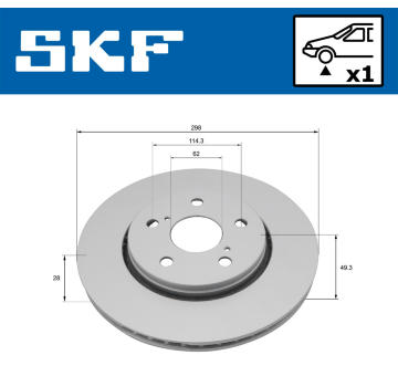 Brzdový kotúč SKF VKBD 81391 V1