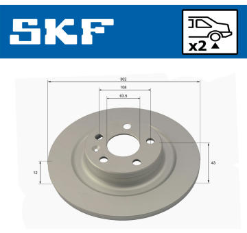 Brzdový kotouč SKF VKBD 91369 S2