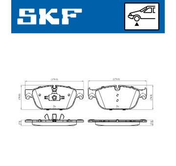 Sada brzdových destiček, kotoučová brzda SKF VKBP 80269 E