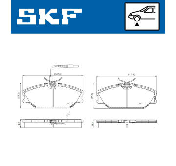 Sada brzdových destiček, kotoučová brzda SKF VKBP 80779 E