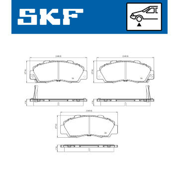 Sada brzdových destiček, kotoučová brzda SKF VKBP 80885 A