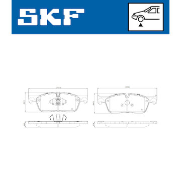 Sada brzdových destiček, kotoučová brzda SKF VKBP 80979