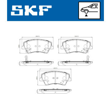 Sada brzdových destiček, kotoučová brzda SKF VKBP 81100 A