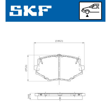 Sada brzdových destiček, kotoučová brzda SKF VKBP 80564 A