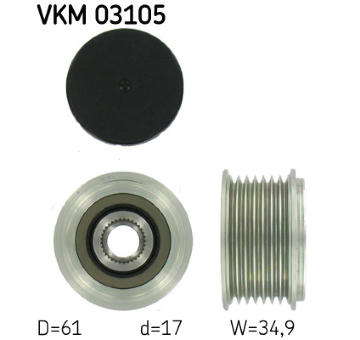 Předstihová spojka SKF VKM 03105