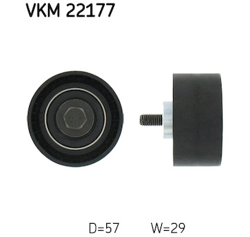 Vratná/vodicí kladka, ozubený řemen SKF VKM 22177