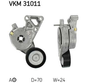 Napínací kladka, žebrovaný klínový řemen SKF VKM 31011