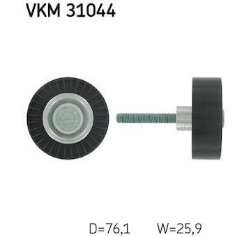 Vratna/vodici kladka, klinovy zebrovy remen SKF VKM 31044