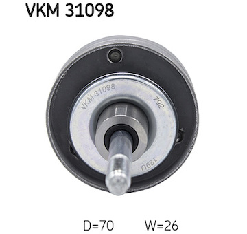 Vratná/vodicí kladka, klínový žebrový řemen SKF VKM 31098