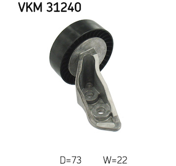 Vratná/vodicí kladka, klínový žebrový řemen SKF VKM 31240