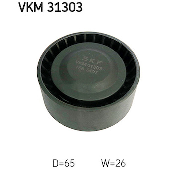 Vratná/vodicí kladka, klínový žebrový řemen SKF VKM 31303