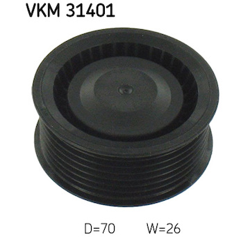 Vratná/vodicí kladka, klínový žebrový řemen SKF VKM 31401