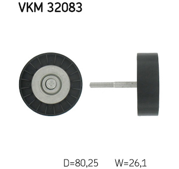 Vratna/vodici kladka, klinovy zebrovy remen SKF VKM 32083