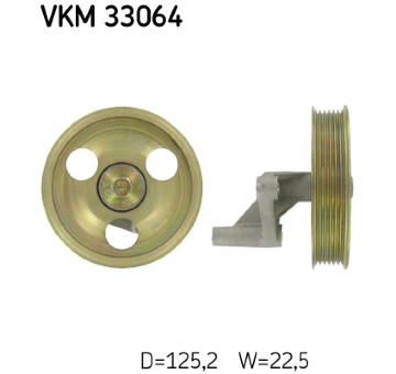 Vratná/vodicí kladka, klínový žebrový řemen SKF VKM 33064