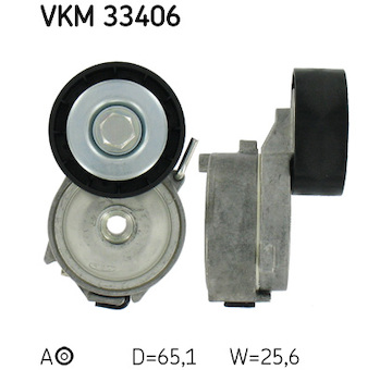 Napínací kladka, žebrovaný klínový řemen SKF VKM 33406