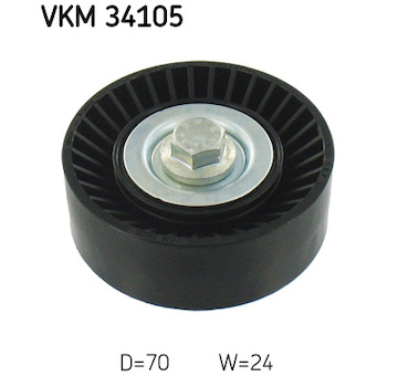 Vratna/vodici kladka, klinovy zebrovy remen SKF VKM 34105