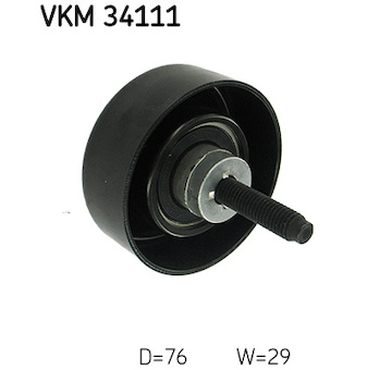 Vratná/vodicí kladka, klínový žebrový řemen SKF VKM 34111