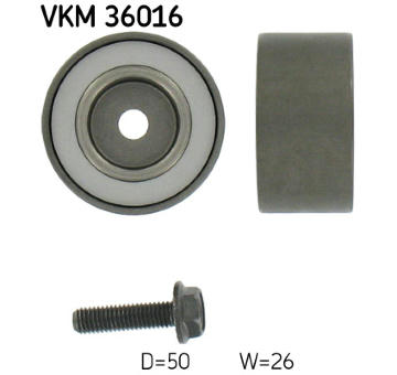 Vratna/vodici kladka, klinovy zebrovy remen SKF VKM 36016