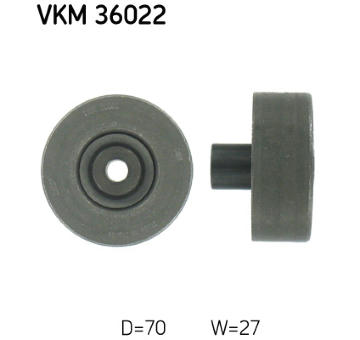 Vratná/vodicí kladka, klínový žebrový řemen SKF VKM 36022