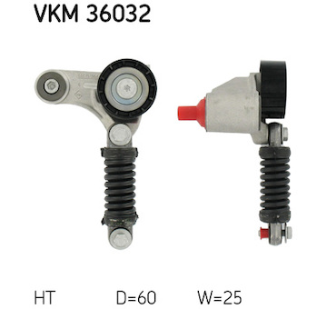 Napínací kladka, žebrovaný klínový řemen SKF VKM 36032