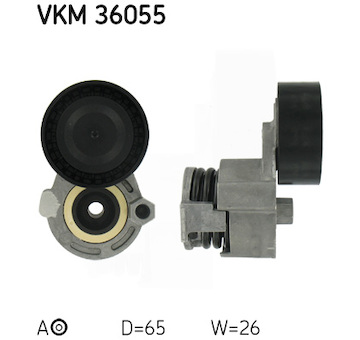 Napínací kladka, žebrovaný klínový řemen SKF VKM 36055