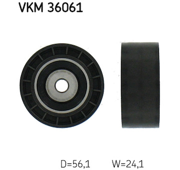 Vratná/vodicí kladka, klínový žebrový řemen SKF VKM 36061