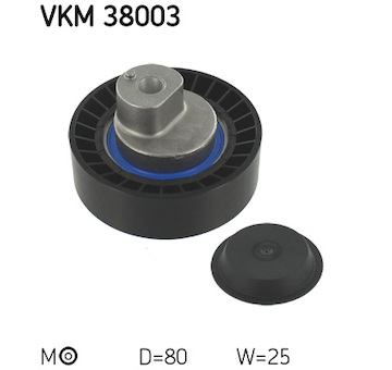 Napínací kladka, žebrovaný klínový řemen SKF VKM 38003