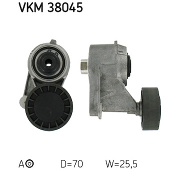 Napínací kladka, žebrovaný klínový řemen SKF VKM 38045