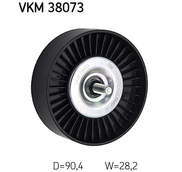 Vratná/vodicí kladka, klínový žebrový řemen SKF VKM 38073